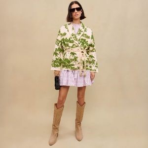 NWT Maje Aloha Cardigan with Palm Tree Motifs